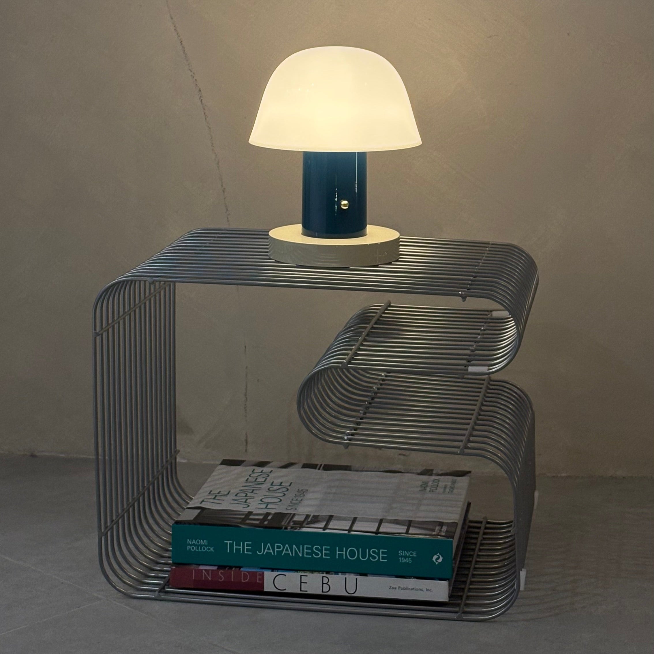 Wavy Wire Shelf Side Table