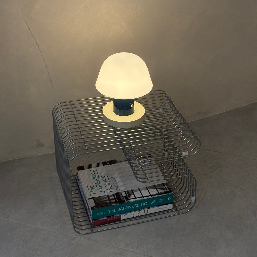 Wavy Wire Shelf Side Table