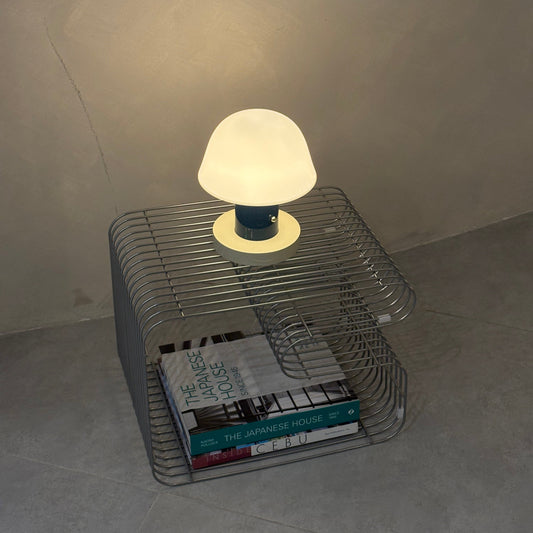 Wavy Wire Shelf Side Table