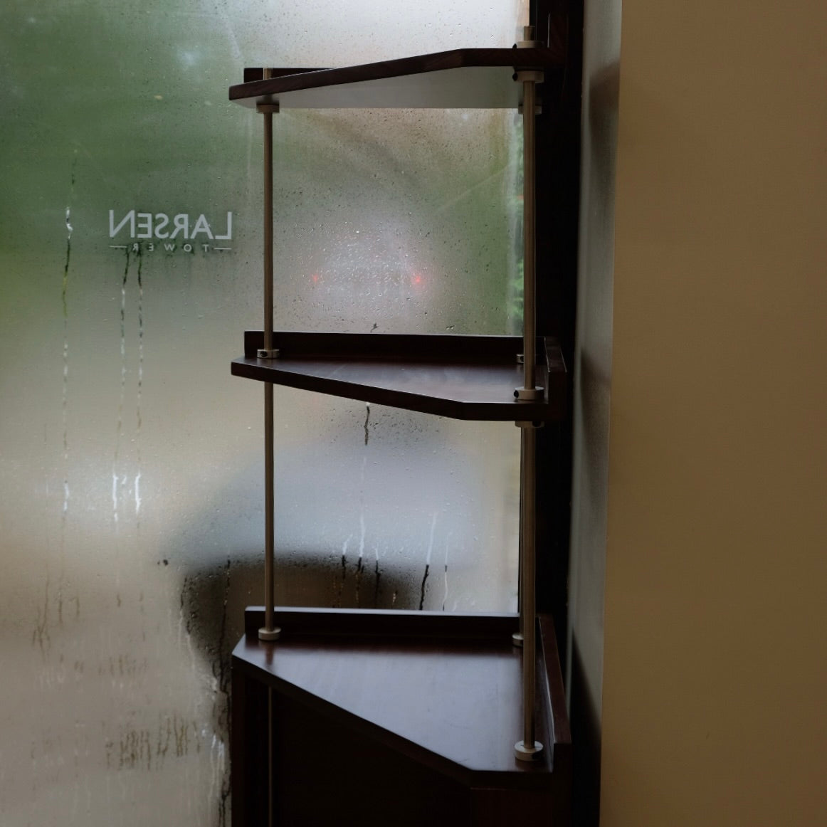 Adie Corner Shelf Dark Brown