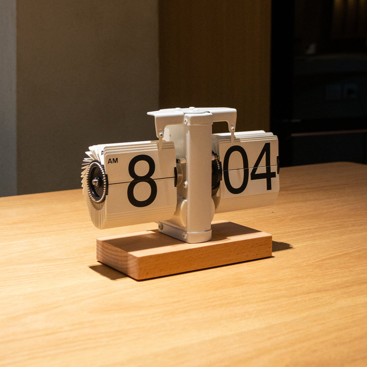 Retro Flip Clock Wood Base