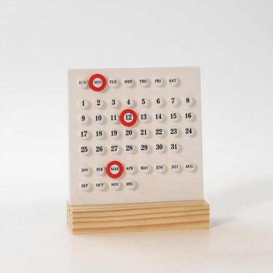 Mini White Calendar